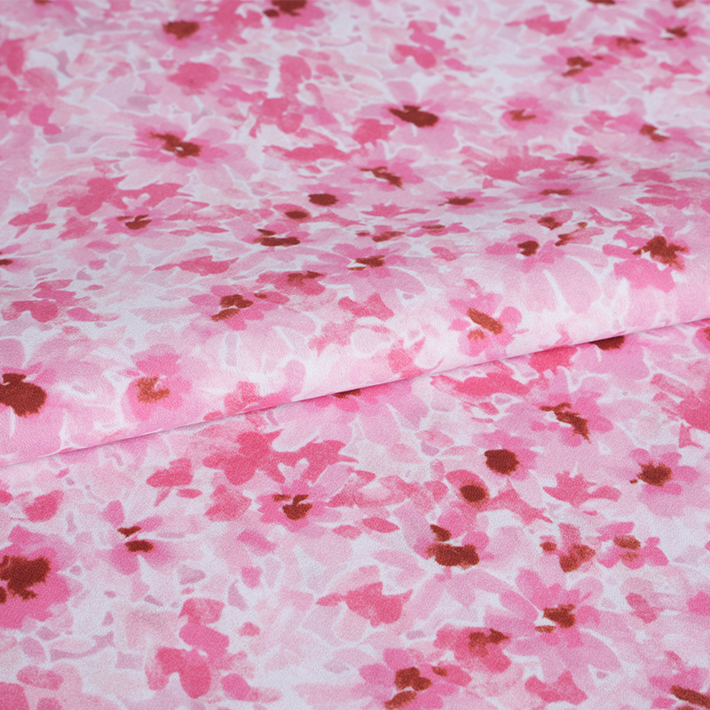 75D/18T قماش طباعة زهور فوضوي ضبابي