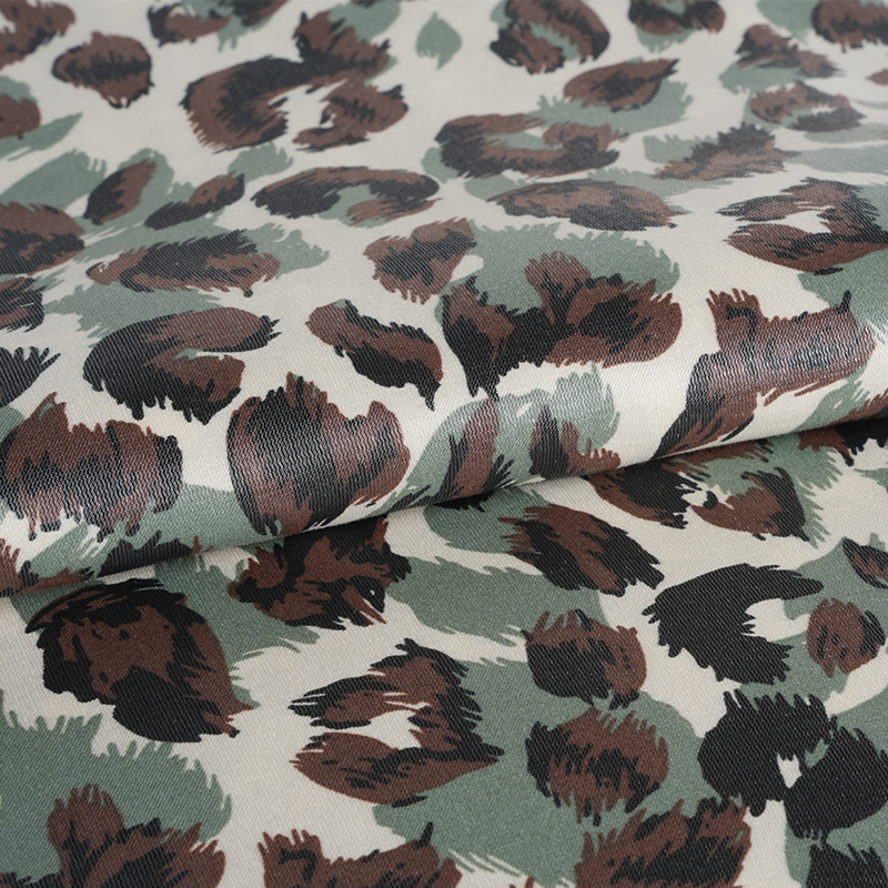 20D * 21S نسيج قطن ذهبي سميك بثلاثة ألوان بطباعة الفهد