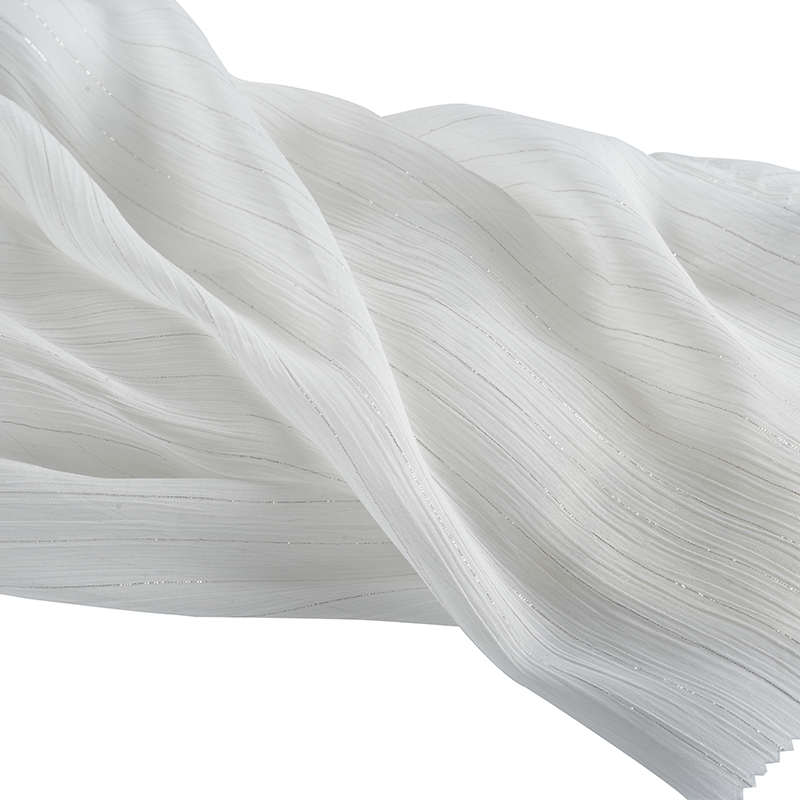 كريب شيفون حرير فضي 75D