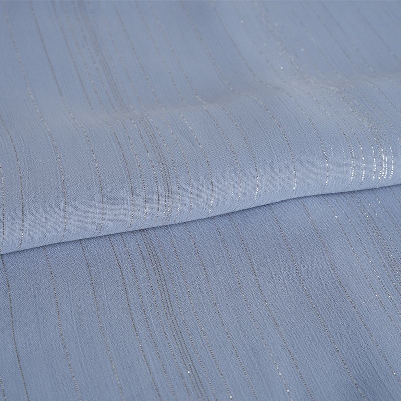 75D كريب شيفون حرير فضي غير منتظم