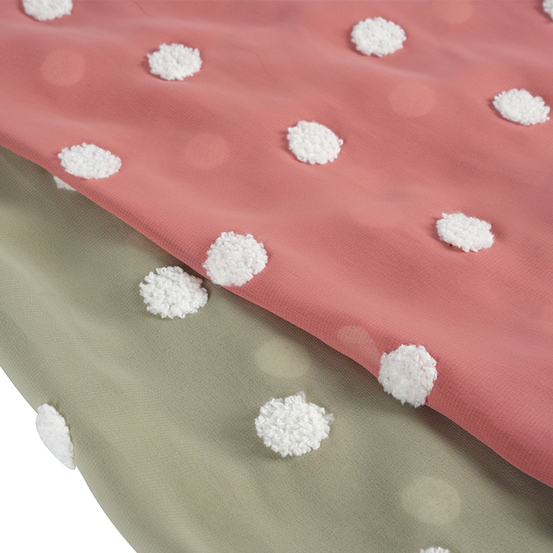 75d/18t الشيفون المسطح مع قماش التطريز منشفة