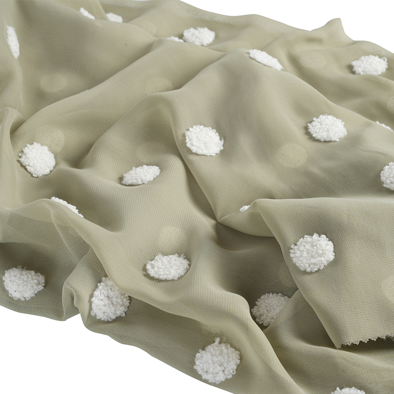 75d/18t الشيفون المسطح مع قماش التطريز منشفة