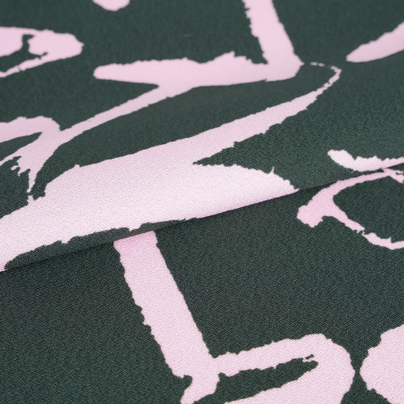 75D * 120D قماش طباعة حرير بوليستر متجعد