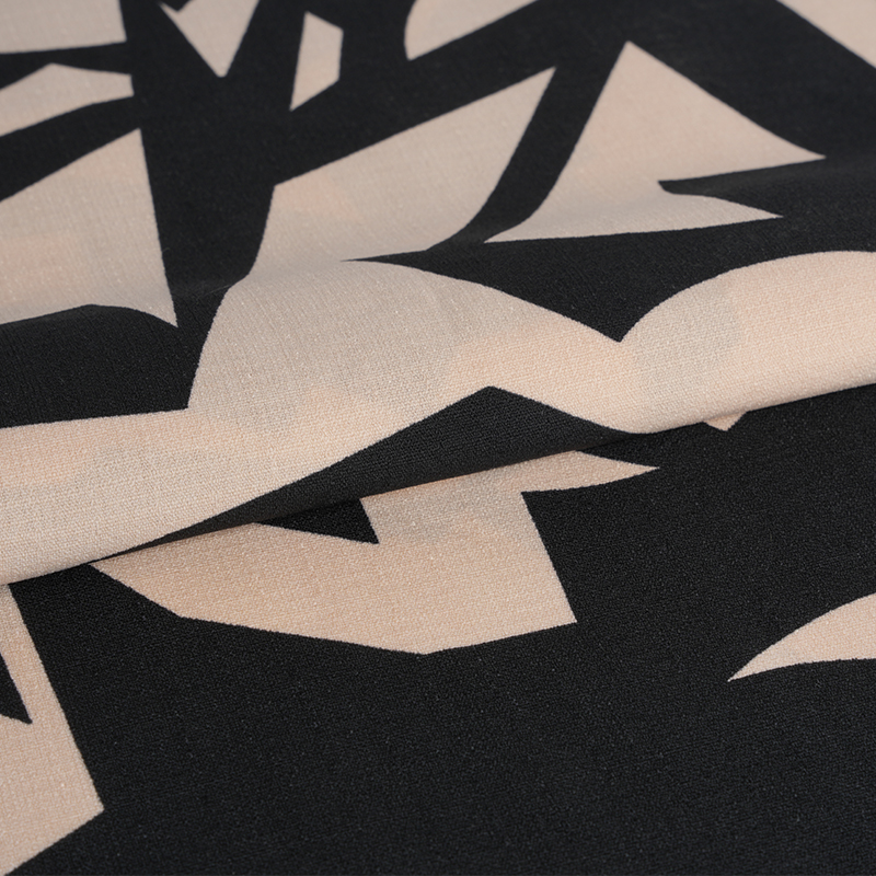 5068 قماش طباعة لينجلونج قنب وردي وأسود