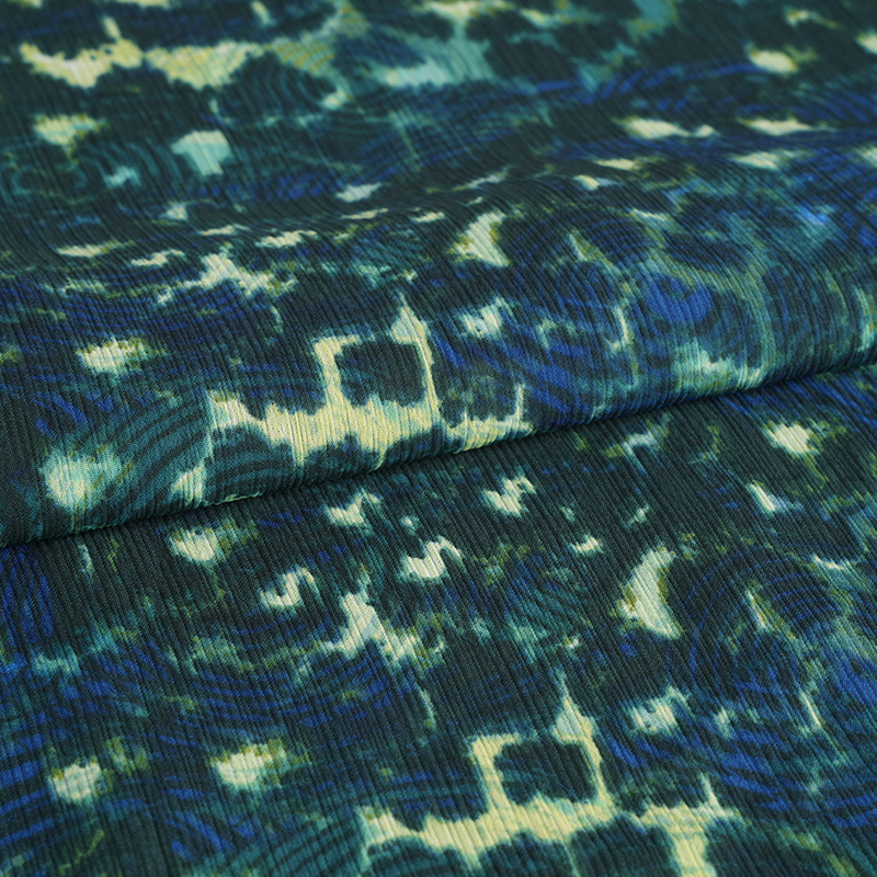 قماش باراكورد كريب 100d Cr3 مستدير بطبعة الفهد