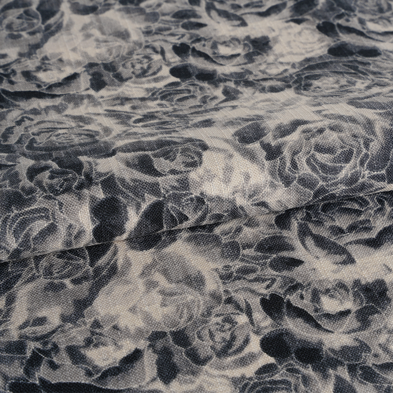 320D نسيج طباعة الورد الداخلي