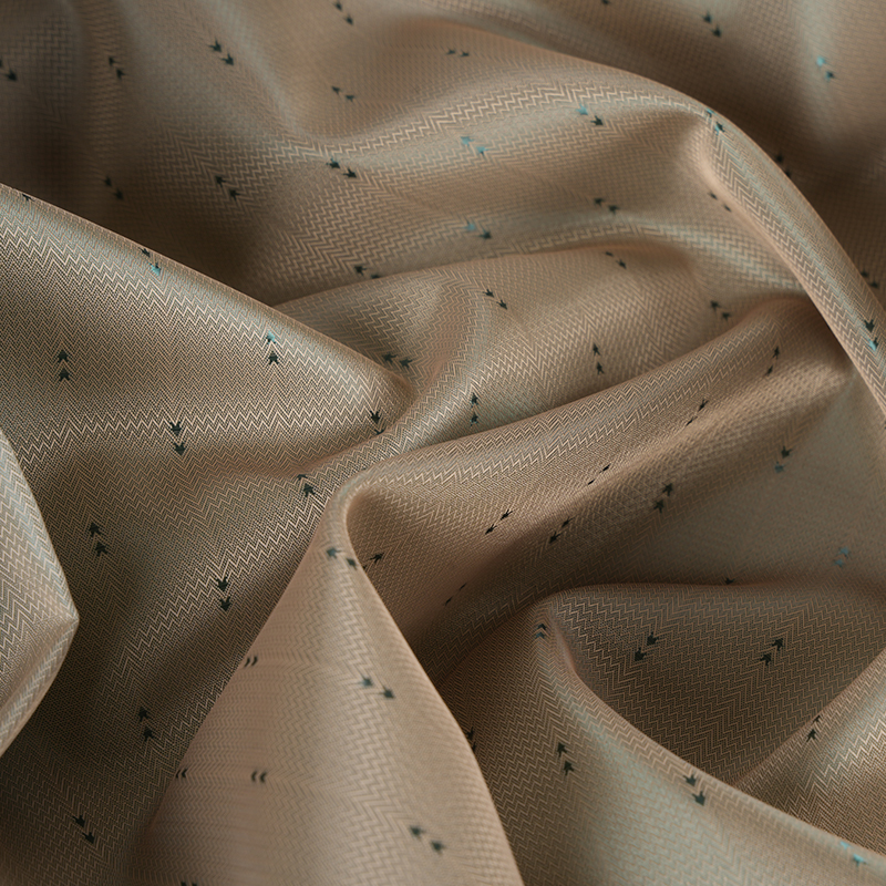 خيوط البوليستر الأبيض المموج السهم شريطية الجاكار