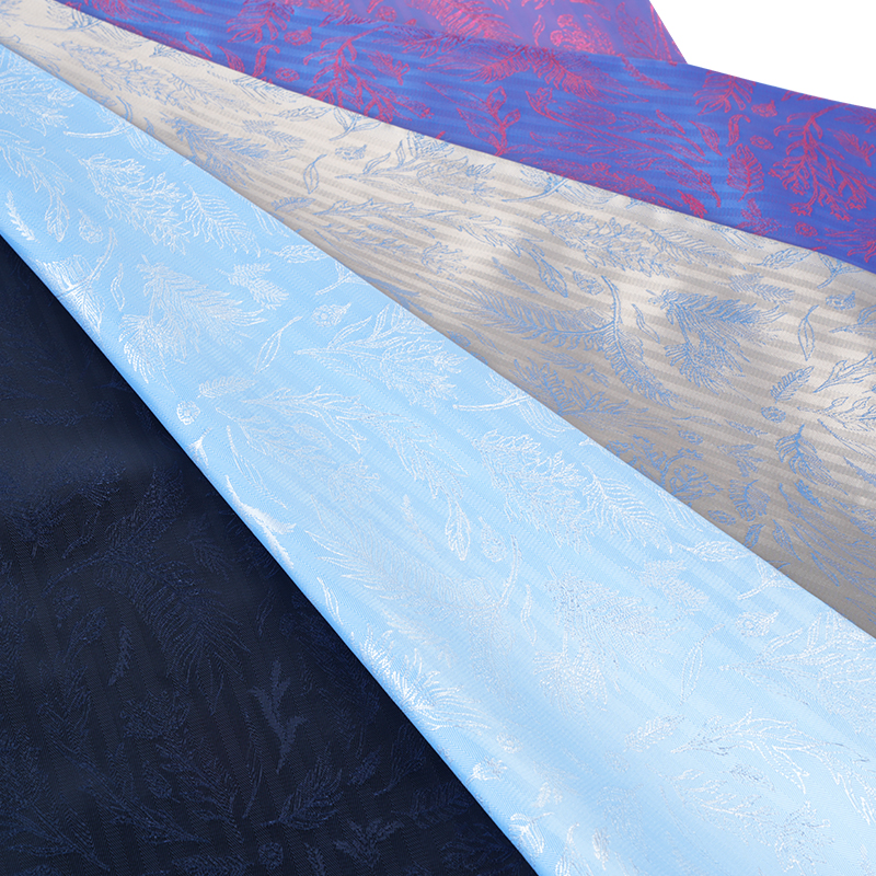 قماش جاكار بأوراق القميص الأحمر الكهروضوئي