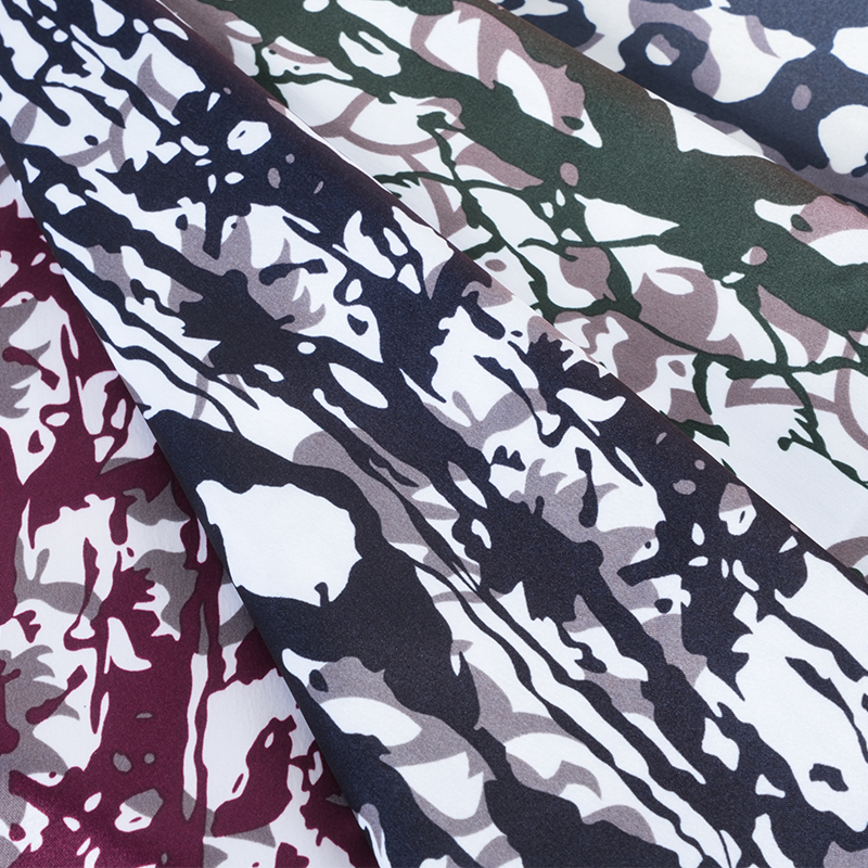 قماش طباعة جرافيتي من الساتان غير اللامع بنسبة 50/75