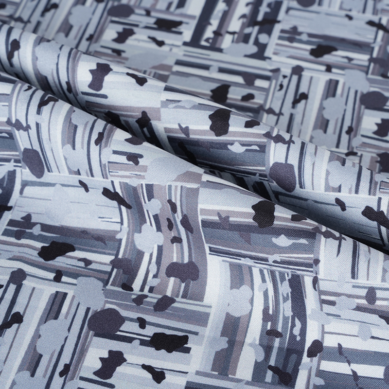 100D * 40S قطن حرير رائع مجردة نسيج الطباعة الرقمية كتلة إيجابية وسلبية