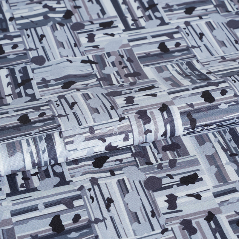 100D * 40S قطن حرير رائع مجردة نسيج الطباعة الرقمية كتلة إيجابية وسلبية